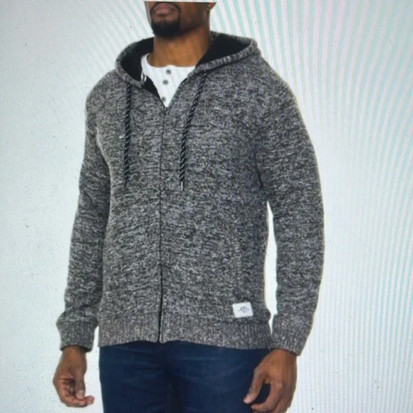 🆕 Weatherproof Vintage Brown Tweed Fur-Lined Full-Zip Hooded